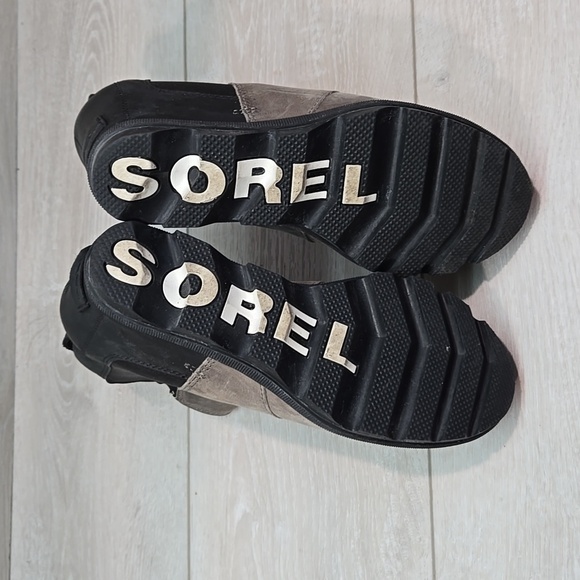 Sorel Women Joan of Arctic II Leather Hidden Wedge Colorblock shoes boots sz 7.5 - Picture 10 of 11